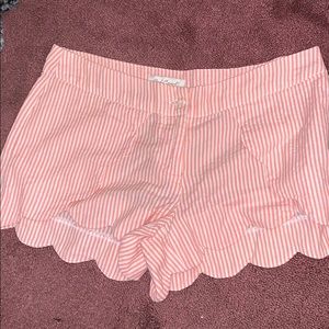 Pink and white striped shorts. Never worn.